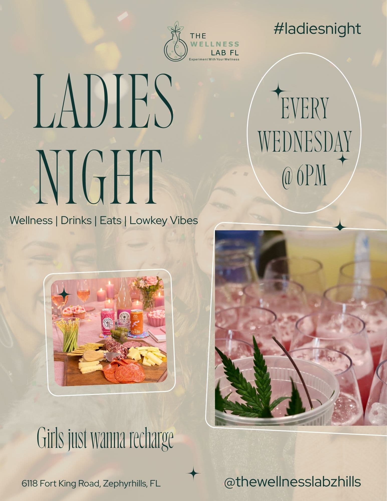 Ladies Night at The Wellness Lab every Wednesday at 6 PM